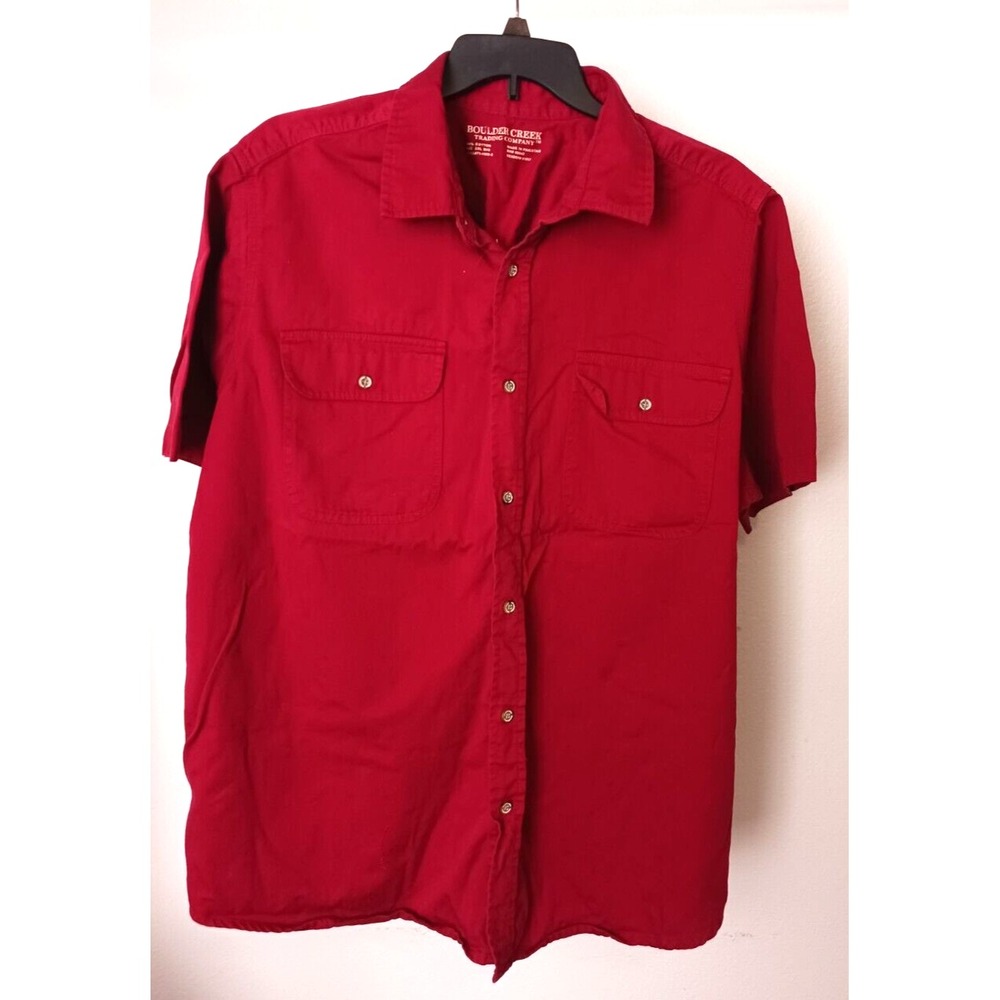 Big & Tall SHORT SLEEVE DENIM And Twill SHIRT MEN'S 2X BOULDER CREEK by KingSize